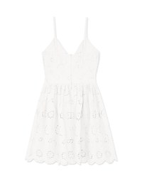 Embroidered Empire Dress (With Padding)
