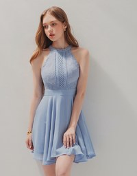 Soigné Lace Splice Mini Dress