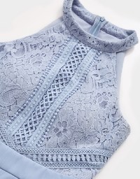Soigné Lace Splice Mini Dress