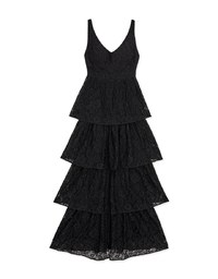 Delicate Lace Tiered Gown (With Sewn-In Paddings)