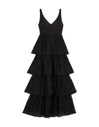 Delicate Lace Tiered Gown (With Sewn-In Paddings)