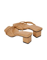 Croc-Print Block-Heeled Sandals