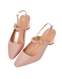 Sculptural Heeled Mary Jane Pumps