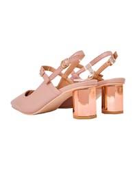 Sculptural Heeled Mary Jane Pumps