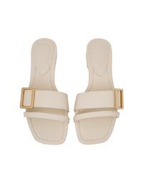 Square-Buckle Slide Sandals