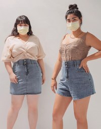 Breezy Cooling No Filter Denim Jeans Mini Skirt