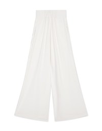Dual-Button Pleated Palazzo Pants