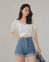 Classic Roll-Up Denim Jeans Short