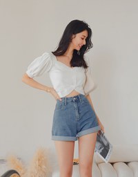 Classic Roll-Up Denim Jeans Short