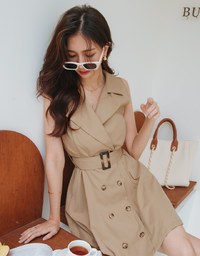 Lapel Dress (With Belt)