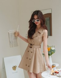 Lapel Dress (With Belt)