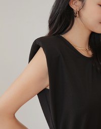 Edgy Smart Bodycon Dress (With Non-Detachable Shoulder Pads)