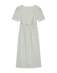 Edgy Smart Buttoned Overlap Midi Dress