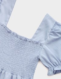 Sweet Sultry Puff Sleeve Flare Mini Dress
