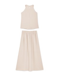 Halter Top & Wrap Skirt Set Wear