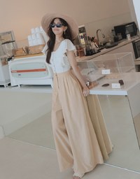 Frill Sleeves Hollowed-Back Jumpsuit