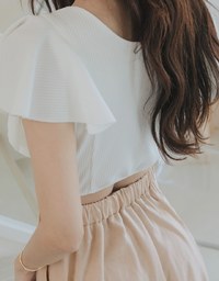Frill Sleeves Hollowed-Back Jumpsuit
