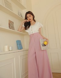 Frill Sleeves Hollowed-Back Jumpsuit