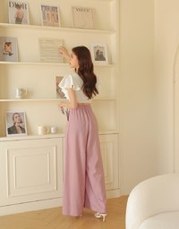 Frill Sleeves Hollowed-Back Jumpsuit