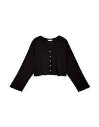 Minimalist Buttoned Lettuce-EdgeTop