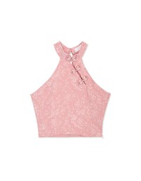 Qipao TOP Relief Shoulder Crop Cheongsam Vest