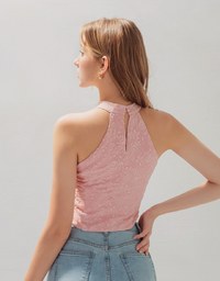 Qipao TOP Relief Shoulder Crop Cheongsam Vest