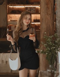 Overlapping Suede Skirt
