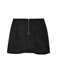 Overlapping Suede Skirt