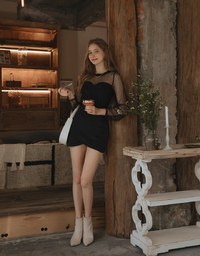 Overlapping Suede Skirt