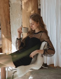 Overlapping Suede Skirt