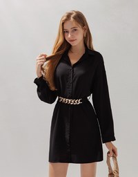Trendy Gold Chain Dress (With Belt)