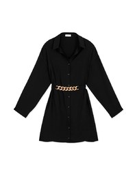Trendy Gold Chain Dress (With Belt)