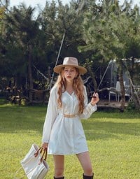 Trendy Gold Chain Dress (With Belt)