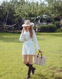 Trendy Gold Chain Dress (With Belt)