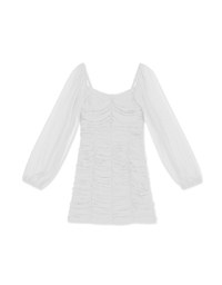 Sweetheart Ruched Bodycon Mini Dress(With padding)