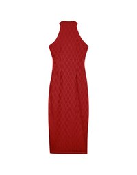 Qipao DRESS Mermaid Fabric Halter Neck Cheongsam Maxi Midi Dress