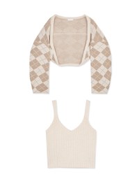 Casual Comfort Crop Knit Tank Top Set