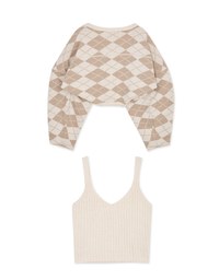 Casual Comfort Crop Knit Tank Top Set