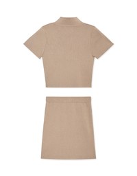 Qipao SET WEAR Minimal Chic Knit Cheongsam Top + Skirt Set Wear