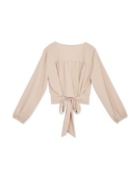 Feminine Chic Tie-Back Crop Top