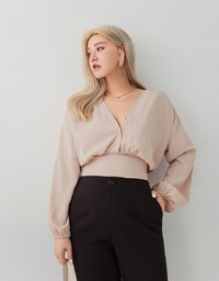 Feminine Chic Tie-Back Crop Top