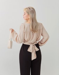 Feminine Chic Tie-Back Crop Top