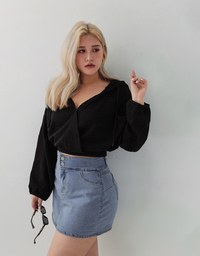 No Filter Shape-Up Slimming Denim Jeans Skort 2.0 (With Butt Padding)