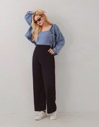 360° High Waisted Pleated Suit Straight-Leg Pants
