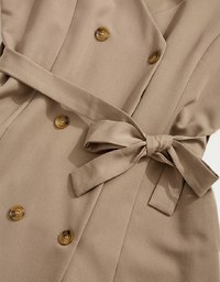 Korean Style Thin Straps Double- Belted Mini Dress