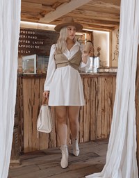 Korean Style Chic Two-Piece Shirt Dress