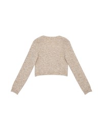 Basic Versatile Buttoned Pastel Knit Crop Top
