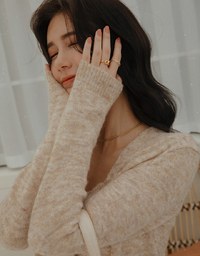 Basic Versatile Buttoned Pastel Knit Crop Top