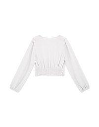 Minimalist Staple Ruched Cinched-Waist Top