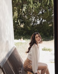 Minimalist Staple Ruched Cinched-Waist Top